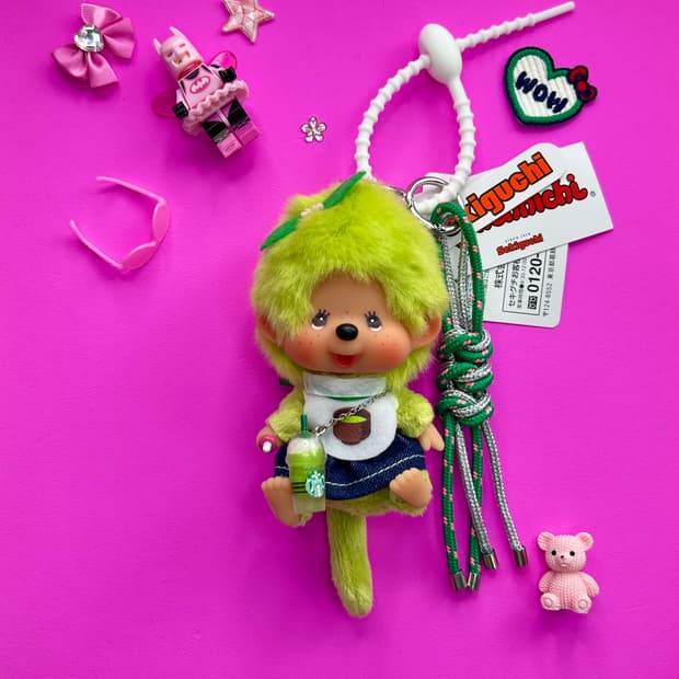 (80)정품몬치치 커스텀키링🍵🌱말차빅헤드