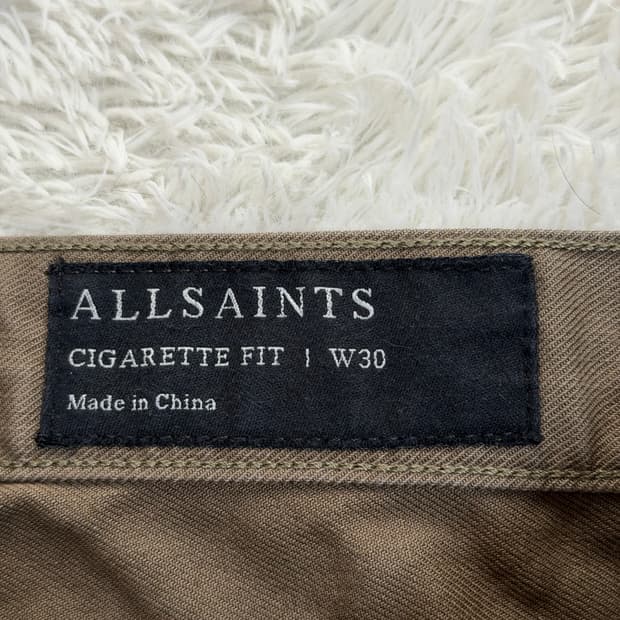 올세인츠 Cigarette 핏 남성 바지 W30