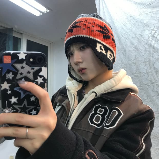 SPY 스파이 에스닉 겨울 비니 모자 