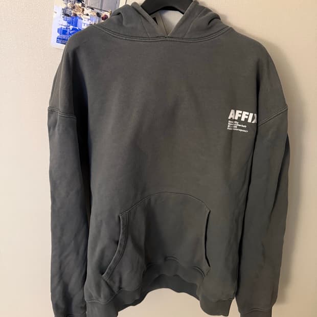 AFFIX Hoodie Utility Grey / White Large