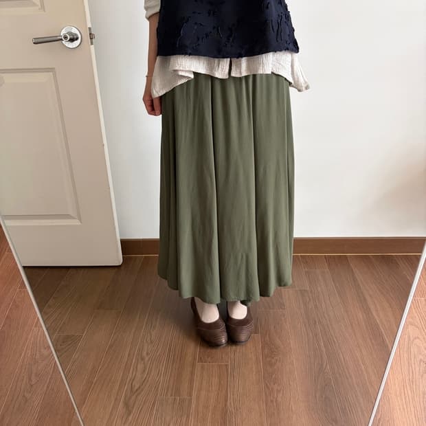 rayon | banding long skirt