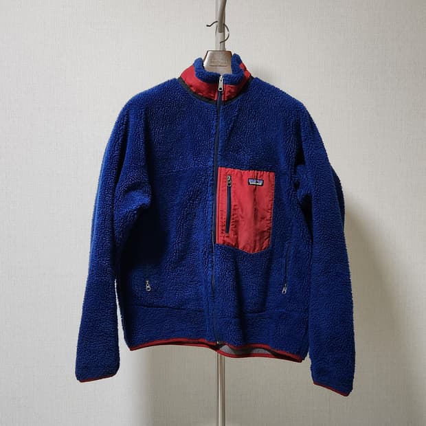 파타고니아 레트로x 플리스 자켓 블루/레드 L
