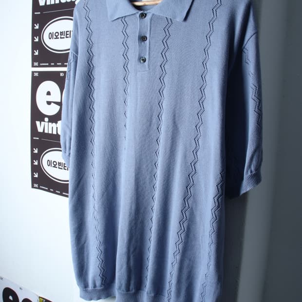 (2XL-3XL) 디미트리블랙 반팔 카라 티셔츠 빅사이즈-H34653