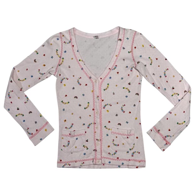 히스테릭 글래머 아카이브 귀여운 패턴 가디건 자켓