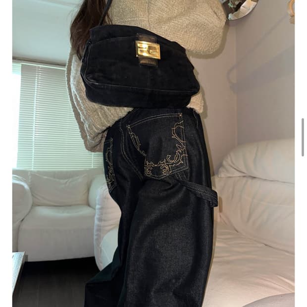 스티치 와이드 팬츠