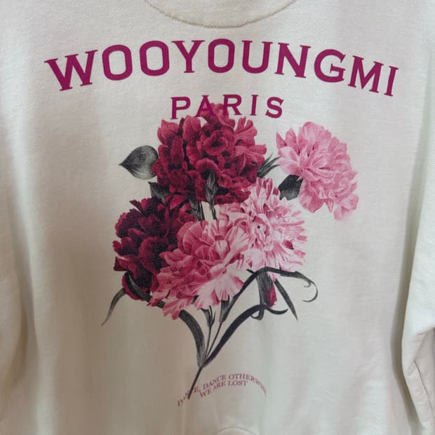 우영미 플라워 21ss 후드 아이보리 46사이즈