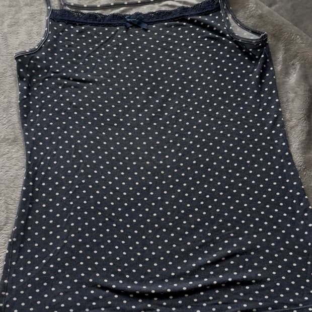 dot ribbon sleeveless 