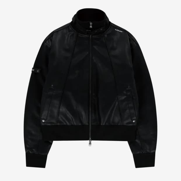 아캄 하이넥 레더 점퍼