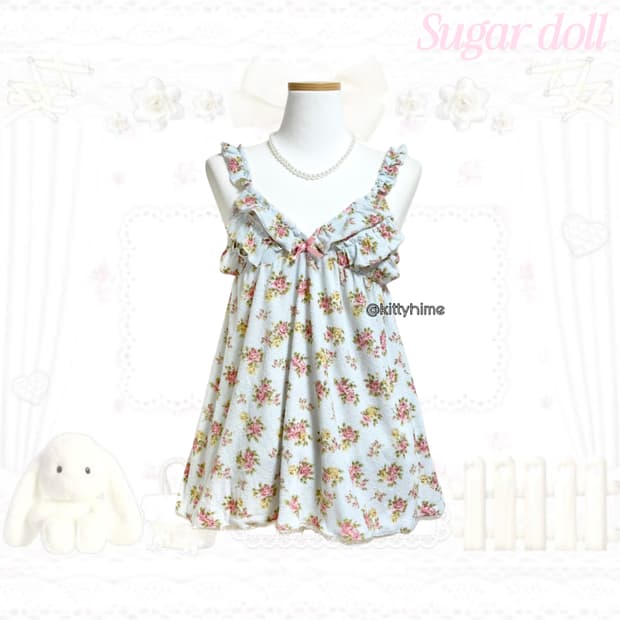 Sugar doll 슈가돌 플로럴 히메카지 홈웨어 히메갸루 슈가돌잠옷갸루
