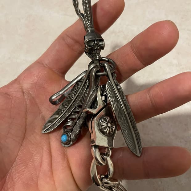 빈티지 크롬 키링