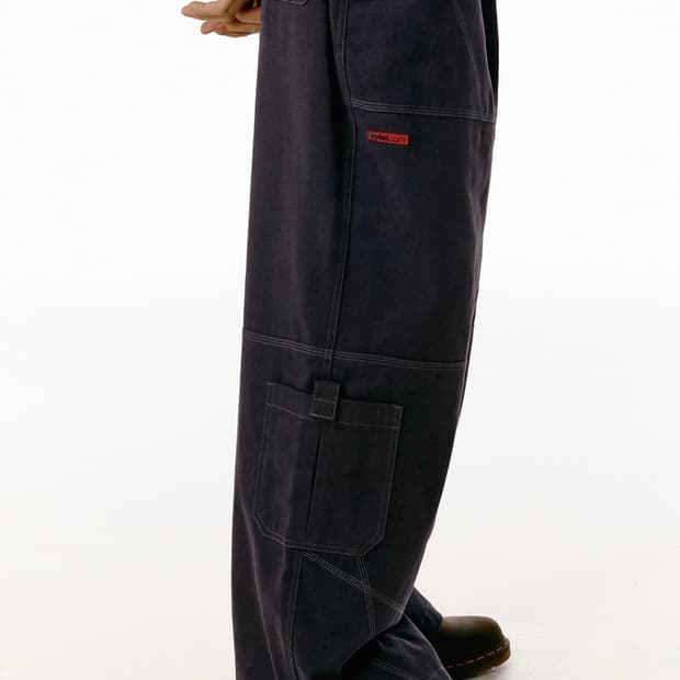 [Teket] Gear Stitch Pants Dusty Blue