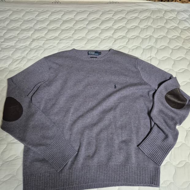 [110] 폴로 랄프로렌 보라색 퍼플 울100 니트 맨투맨 L 105