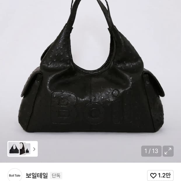 보일테일 메간 백 블랙 숄더백