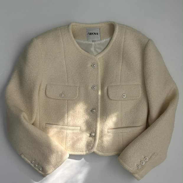 [F] 그로브 달리아 차정원 울 자켓