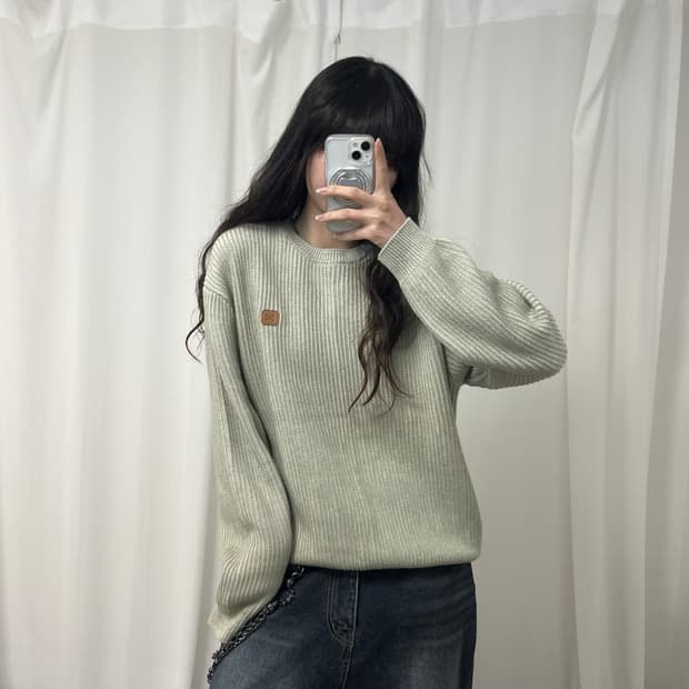 SATUR two-tone basic knit