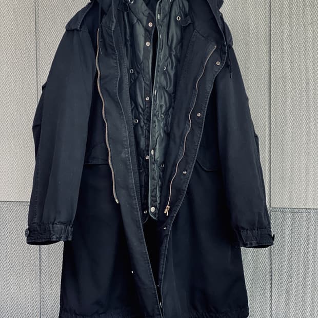 스톤아일랜드 패딩 이너 + 복각 M1951 피쉬테일 야상 L + XL