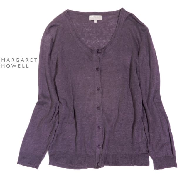 magaret howell purple  cardigan