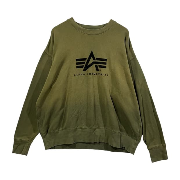 [Alpha Industries] 알파인더스트리 로고 밀리터리 맨투맨