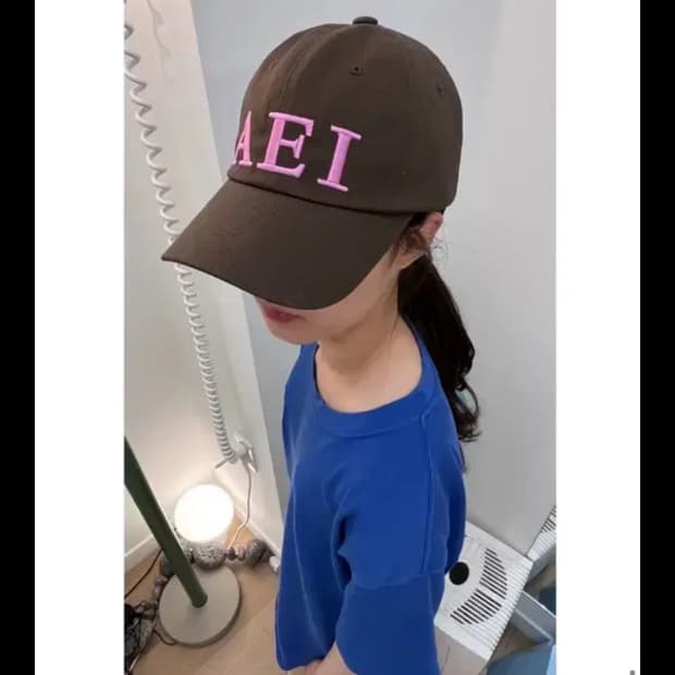 아에이오우 볼캡 모자 indi pink and brown