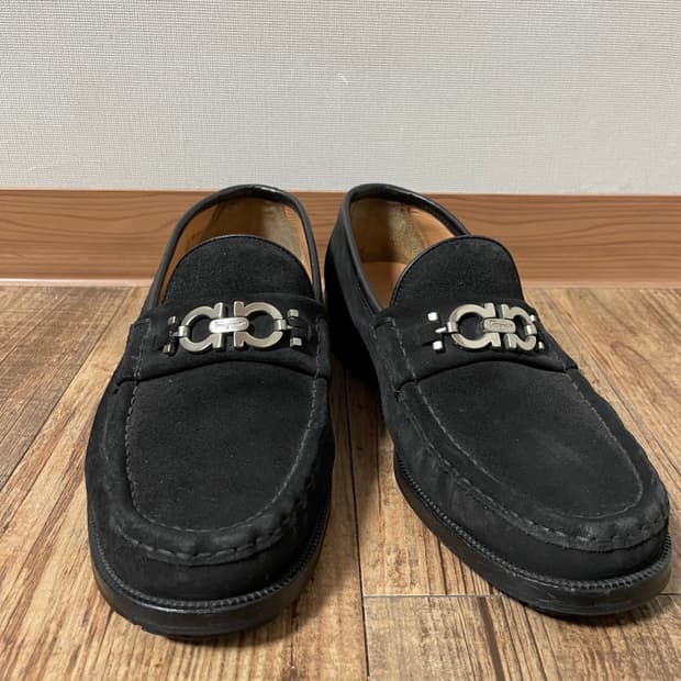 살바토레 페라가모 스웨이드 간니치 로퍼 블랙 8