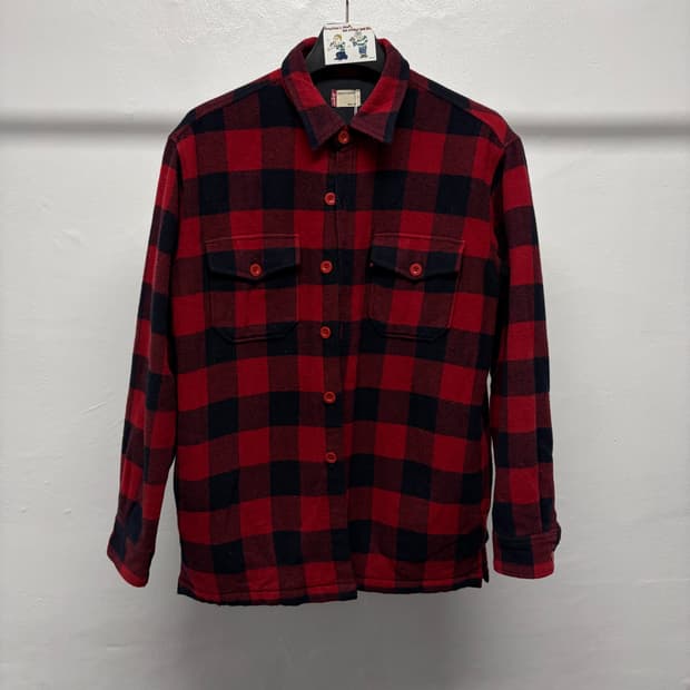 리바이스 체크 누빔 자켓