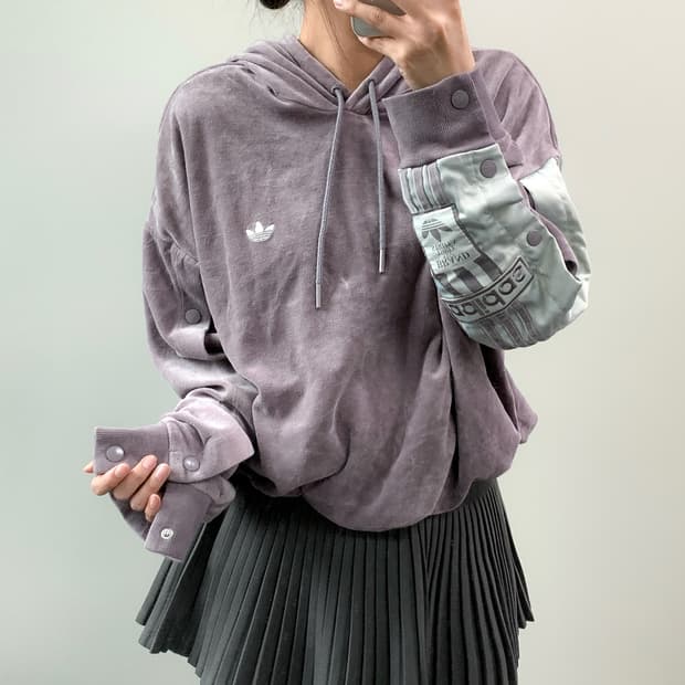 아디다스 벨벳 후드티 