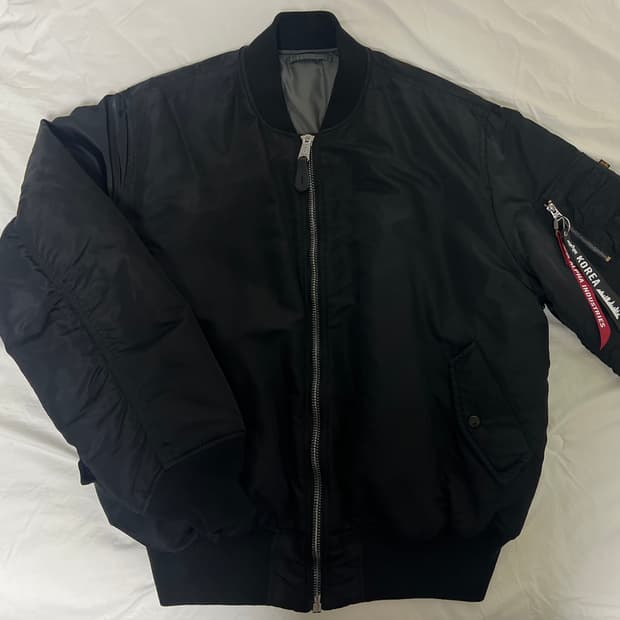 [2xl] 알파인더스트리 ma-1 블랙