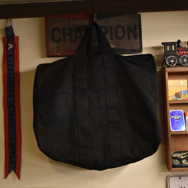 미군 오리지널 조종사 캔버스 키트백 블랙