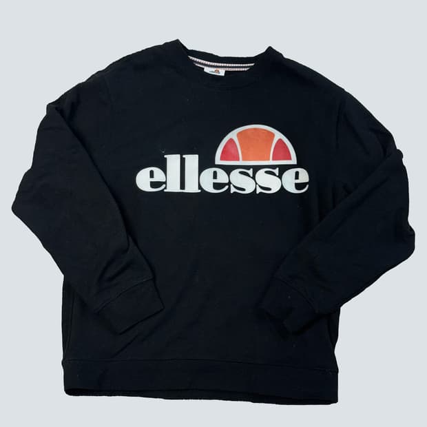 엘레쎄 ellesse 블랙 검정 맨투맨