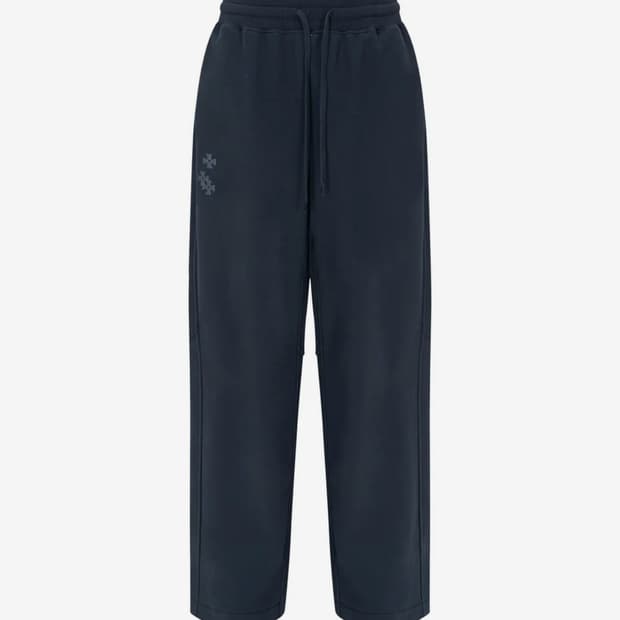 플리즈노팔로우 와이드 스웻 팬츠 네이비 차콜