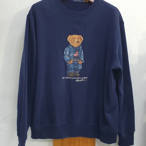 폴로 랄프로렌 곤색 오버핏 맨투맨(110)