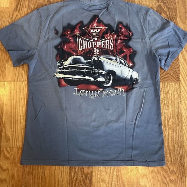 West Coast Choppers 디스트레스드 셔츠 블랙 페이드
