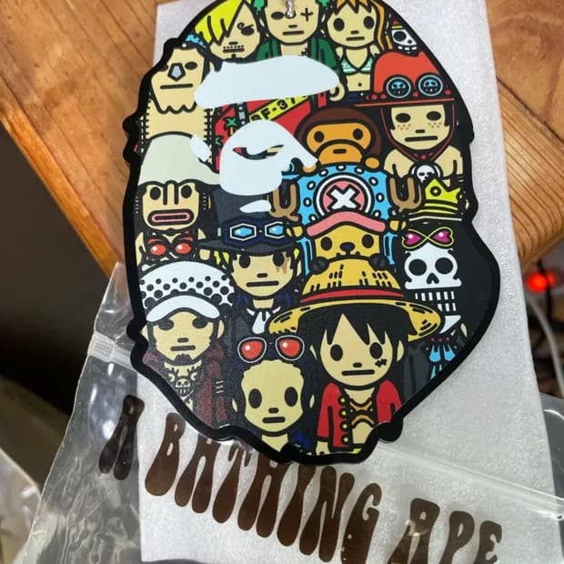 베이프 X 원피스 콜라보 한정 아크릴 카드케이스 키홀더 OS