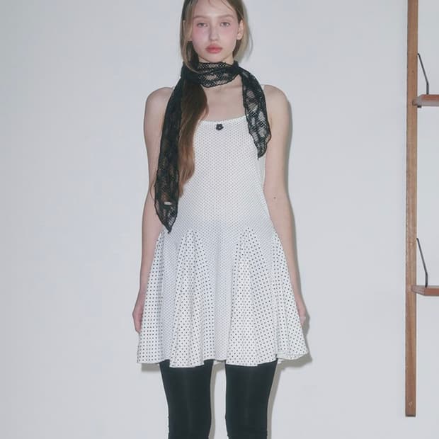 펀프롬펀 FLARE MINIDRESS WHITE(DOT)