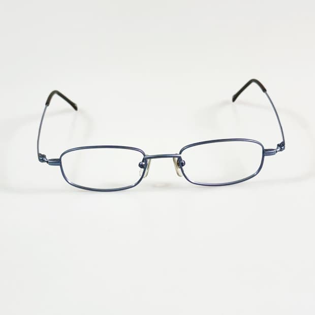 90s MAYFAIR 슬림 스퀘어 블루 메탈 빈티지 안경