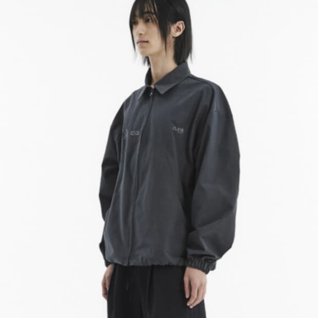 오호스 유니폼 자켓 바람막이 차콜