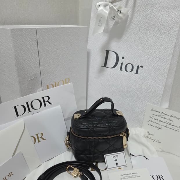 디올 레이디 디올 미니 베니티 백