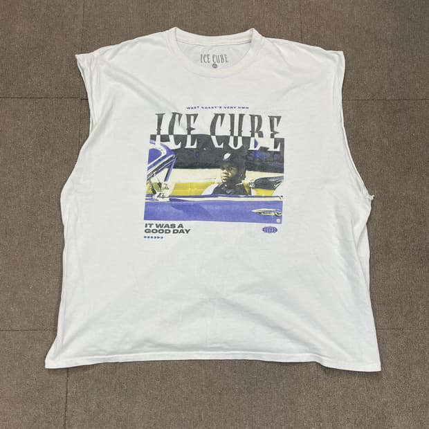 ice cube usa 아이스큐브 빈티지 슬리브리스 3xl