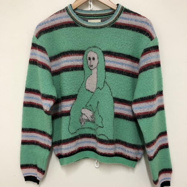 Kota Gushiken 24AW 모나리자 울 니트 그린