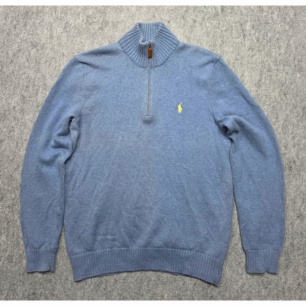 폴로 랄프로렌 빈티지 코튼 하프집업 반집업 니트 M