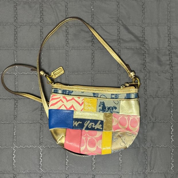 코치 패치워크 미니 숄더백