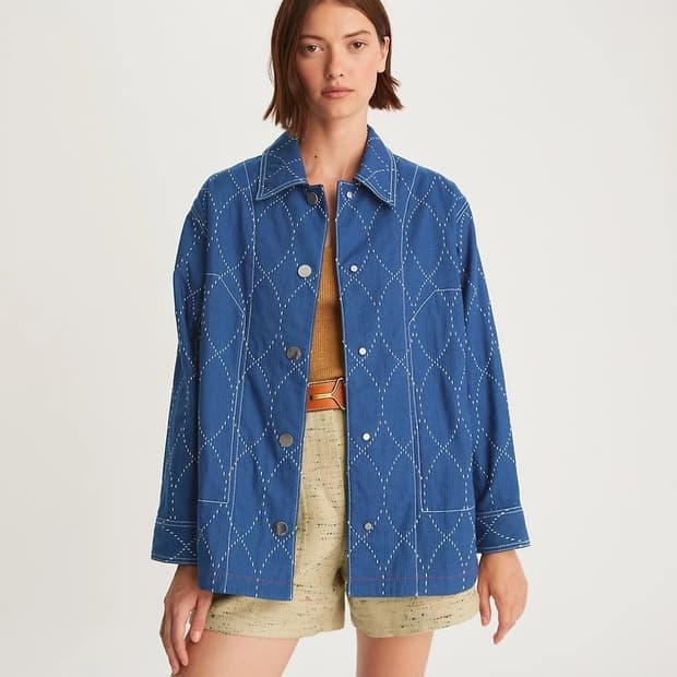 토리버치 오버핏 데님 자켓