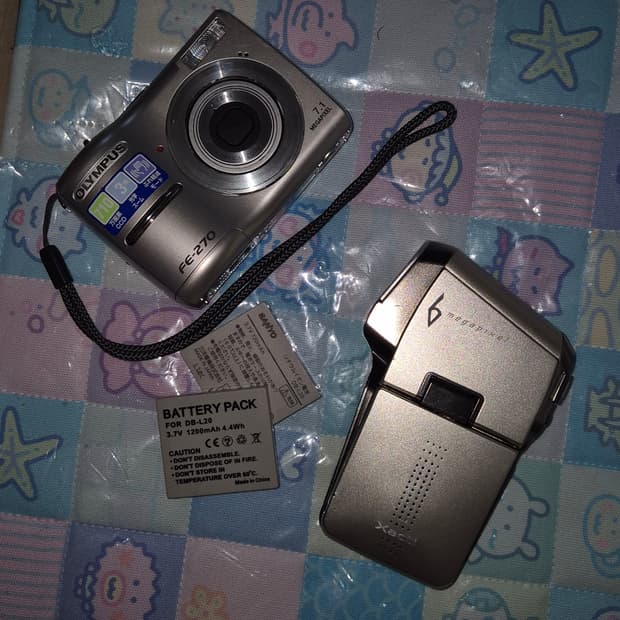 2대 일괄 빈티지 카메라 디카 산요 작티 SANYO Xacti 올림푸스 