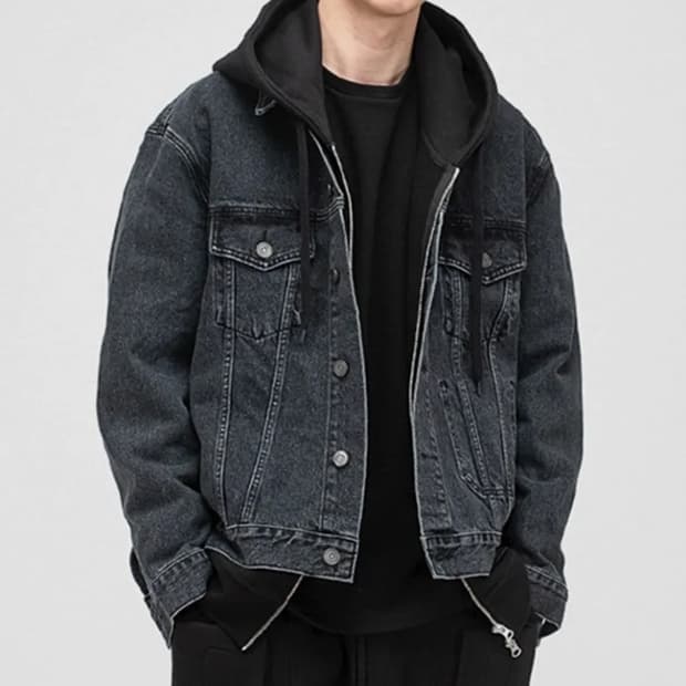 브랜디드 흑청 데님 자켓(새상품)