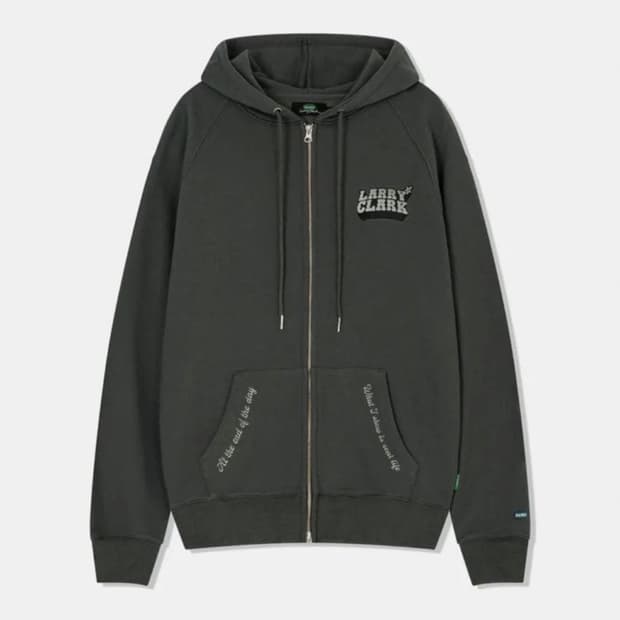 래리클락 KIDS JENNIE HOODIE ZIP-UP CHARCOAL