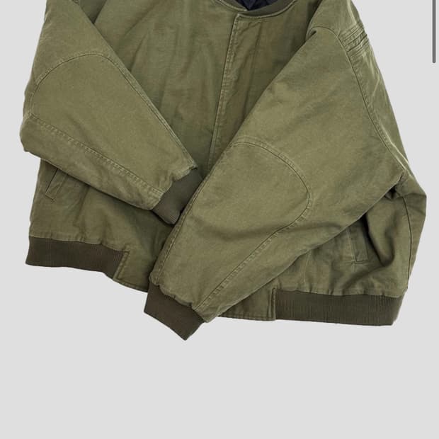 [OS] 논노드 서퍼 다이 서지 봄버 자켓 빈티지 카키