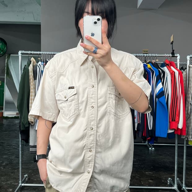 랭글러 웨스턴 코튼 셔츠 