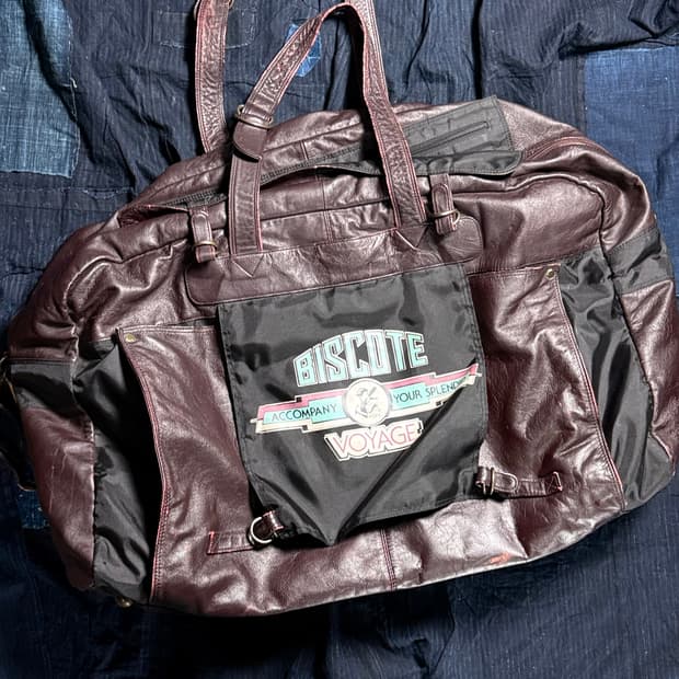 00's 비스코트 레더 더플백