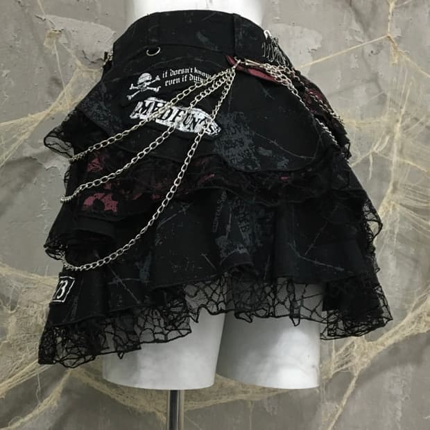 Mad Punks Chain Detail Skirt