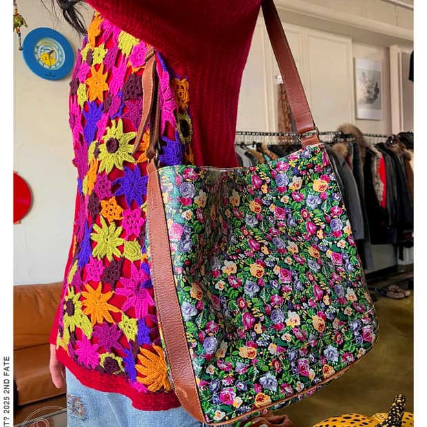 1990s Old KENZO Floral Shoulder Bag